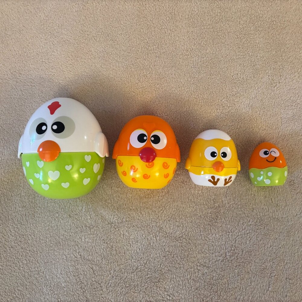 HAP-P-KID Little New Learner Chicken & Egg Stacking Cup Toy for Ages 6+Months